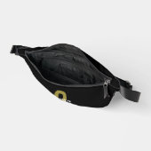 Personalisierter Monogramm Schwarzer Goldname Bauchtasche (Offen)
