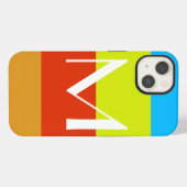 Personalisierter Monogramm Sommer Spaß iPhone Hülle (Rückseite (Horizontal))
