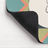 Personalisierter Monogramm Stallblock Mousepad (Ecke)