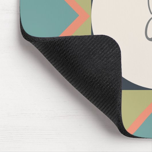 Personalisierter Monogramm Stallblock Mousepad (Ecke)