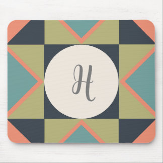 Personalisierter Monogramm Stallblock Mousepad