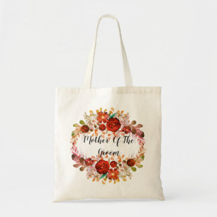 Personalisierter Monogramm-Text Wasserfarbe-Blume  Tragetasche