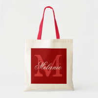 Personalisierter Monogramm Totbeutel | Bordeaux ro