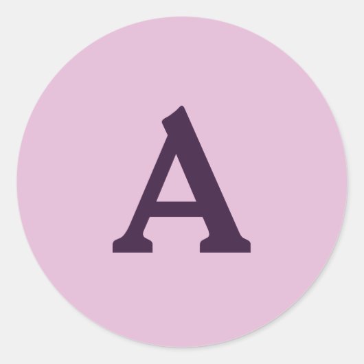 Personalisierter Monogramm-Umschlag Aufkleber (Vorderseite)