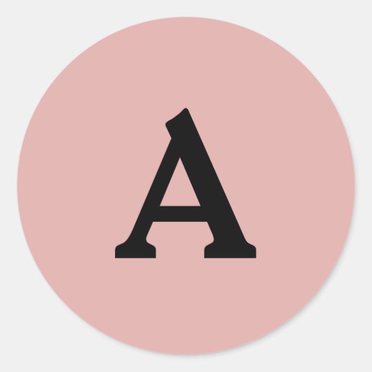 Personalisierter Monogramm-Umschlag Aufkleber (Vorderseite)