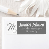 Personalisierter Monogramm-Umschlag für die graue (Insitu)