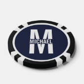 Personalisierter Monogramm- und Name-Schlüsselanhä Pokerchips (Einzeln)