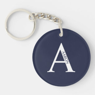 Personalisierter Monogramm- und Name-Schlüsselanhä Schlüsselanhänger