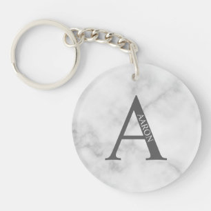 Personalisierter Monogramm- und Name-Schlüsselanhä Schlüsselanhänger