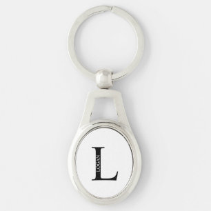 Personalisierter Monogramm- und Name-Schlüsselanhä Schlüsselanhänger