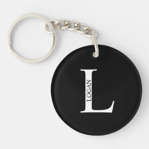 Personalisierter Monogramm- und Name-Schlüsselanhä Schlüsselanhänger