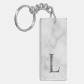 Personalisierter Monogramm- und Name-Schlüsselanhä Schlüsselanhänger (Vorderseite links)