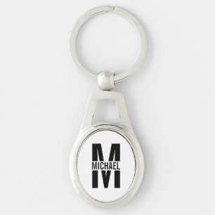 Personalisierter Monogramm- und Name-Schlüsselanhä Schlüsselanhänger