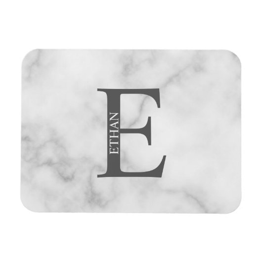 Personalisierter Monogramm- und Namensmagnet Magnet (Horizontal)