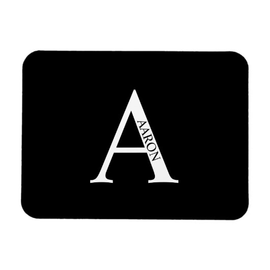 Personalisierter Monogramm- und Namensmagnet Magnet (Horizontal)