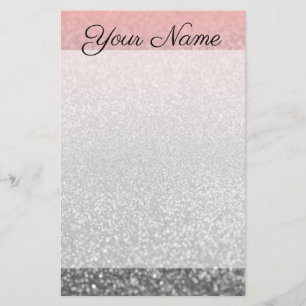 Personalisierter monogramm Vintager Glitzer glänzt Briefpapier