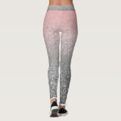 Personalisierter monogramm Vintager Glitzer glänzt Leggings (Rückseite)