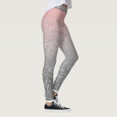 Personalisierter monogramm Vintager Glitzer glänzt Leggings (Rechts)