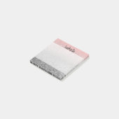 Personalisierter monogramm Vintager Glitzer glänzt Post-it Klebezettel (angewinkelt)