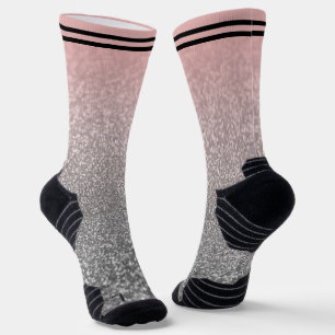 Personalisierter monogramm Vintager Glitzer glänzt Socken