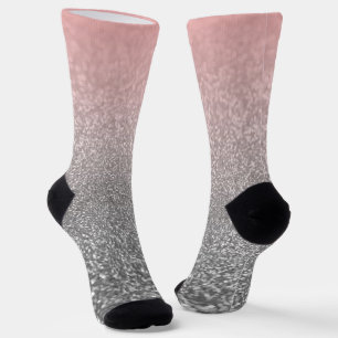 Personalisierter monogramm Vintager Glitzer glänzt Socken