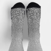 Personalisierter monogramm Vintager Glitzer glänzt Socken (Oben)
