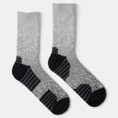Personalisierter monogramm Vintager Glitzer glänzt Socken (Rechts)