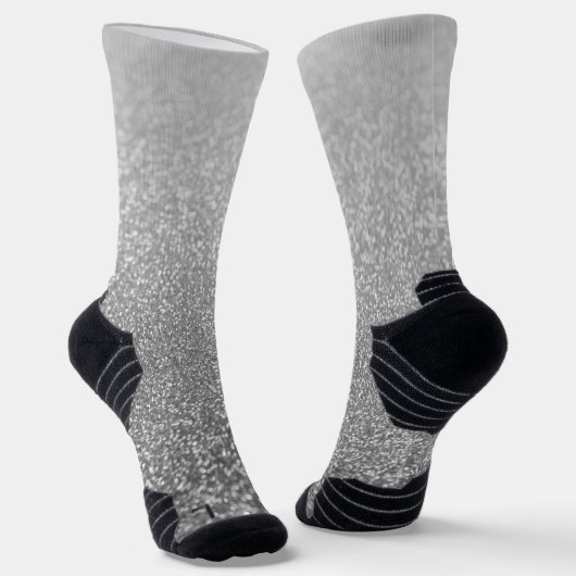 Personalisierter monogramm Vintager Glitzer glänzt Socken (Gewinkelt)