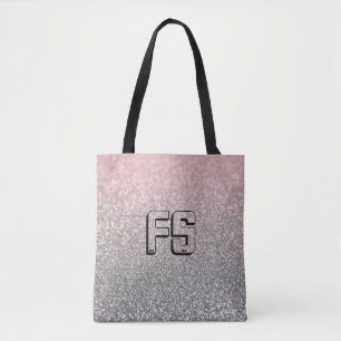 Personalisierter monogramm Vintager Glitzer glänzt Tasche