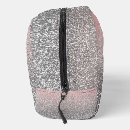 Personalisierter monogramm Vintager Glitzer glänzt Waschbeutel (Rechts)