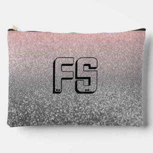 Personalisierter monogramm Vintager Glitzer glänzt Zubehörtasche