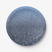 Personalisierter monogramm Vintager Glitzer leucht Pappteller (Vorderseite)