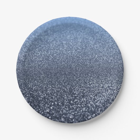 Personalisierter monogramm Vintager Glitzer leucht Pappteller (Vorderseite)