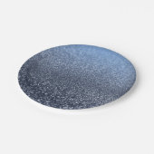 Personalisierter monogramm Vintager Glitzer leucht Pappteller (Schrägansicht)