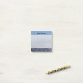 Personalisierter monogramm Vintager Glitzer leucht Post-it Klebezettel (Auf Schreibtisch)