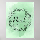 Personalisierter Monogramm-Wandschmuck Poster (Vorne)