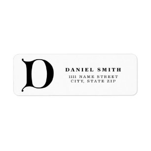 Personalisierter Monogrammbuchstabe D - schwarze F