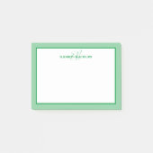 Personalisierter monogrammierter Name Minimalistis Post-it Klebezettel (Vorderseite)