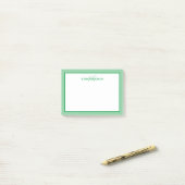 Personalisierter monogrammierter Name Minimalistis Post-it Klebezettel (Auf Schreibtisch)
