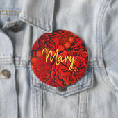 Personalisierter Monogrammname für Blume Button (Beispiel)