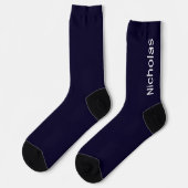 Personalisierter Monogrammname Moderne Minimale Ma Socken (Linkes Detail)