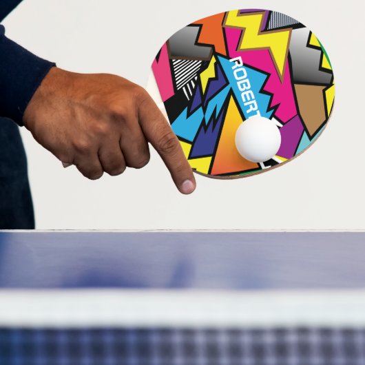 Personalisierter Monogrammname Modernes farbiges C Tischtennis Schläger (InSitu)