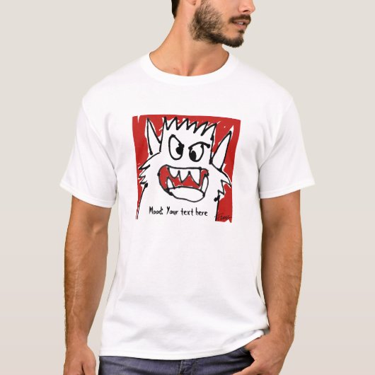 Personalisierter Monster-Stimmungs-Cartoon T+Shirt T-Shirt (Vorderseite)