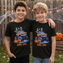 Personalisierter Monster-Truck-Halloween-Jungen-Te