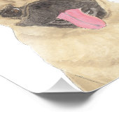 Personalisierter Mops Art Fotodruck (Ecke)