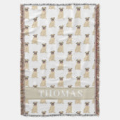 Personalisierter Mops Baby Blanket Decke (Vorderseite Vertikal)