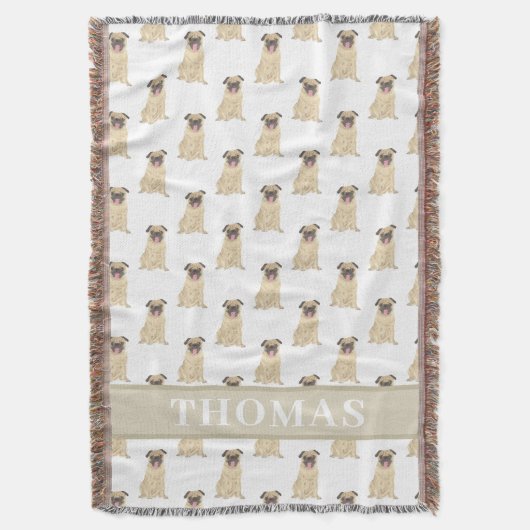 Personalisierter Mops Baby Blanket Decke (Vorderseite Vertikal)