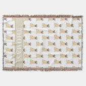 Personalisierter Mops Baby Blanket Decke (Vorderseite)