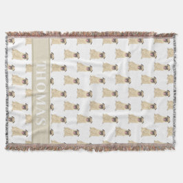 Personalisierter Mops Baby Blanket Decke