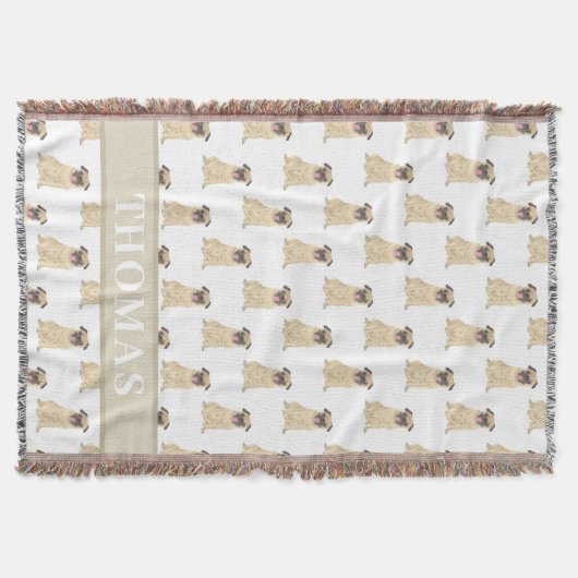 Personalisierter Mops Baby Blanket Decke (Vorderseite)
